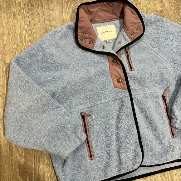 American Eagle button up fleece jacket - Picture 2 of 4